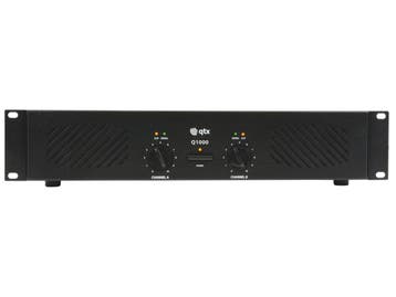 QTX Q1000 Stereo Eindversterker 2 X 500 W Piek 19 Inch 2 HE, Nieuw