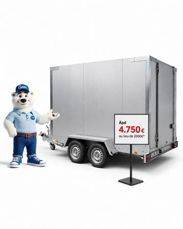 Remorque frigorifique professionnelle double essieu