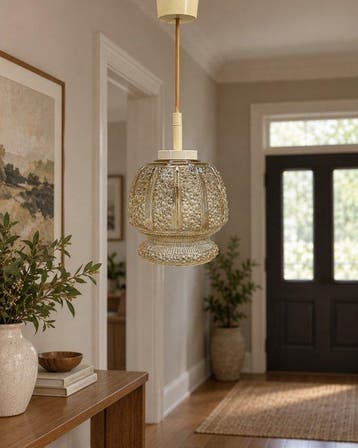 Plafonnier - Verre - lampe suspendue en verre pressé