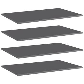 vidaXL Wandschappen 4 st 80x50x1,5 cm spaanplaat hoogglans, Huis en Inrichting, Woonaccessoires | Wandplanken en Boekenplanken