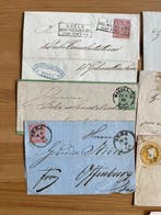 Duitse Rijk 1856/1870 - Belegelot uit Saksen, Pruisen,, Gestempeld