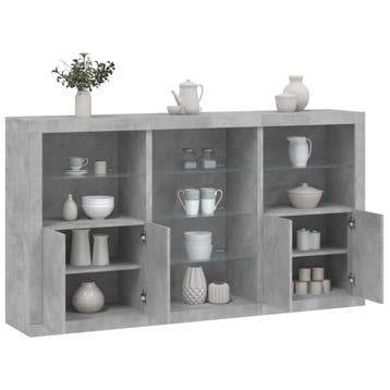 vidaXL Dressoir met LED-verlichting 181,5x37x100 cm, Huis en Inrichting, Kasten | Dressoirs, Verzenden, Nieuw