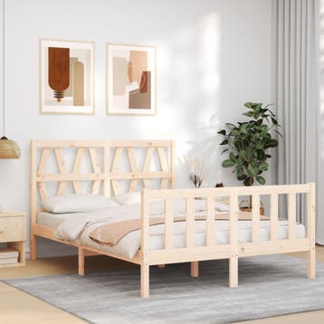 vidaXL Bedframe zonder matras massief grenenhout 140x200 cm, Verzenden, Nieuw