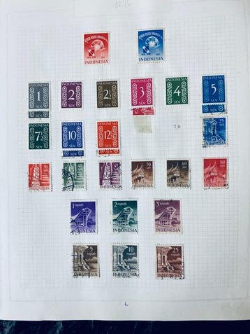 Monde - Collection Indonésie, y compris des FDC et des Varia, Gestempeld