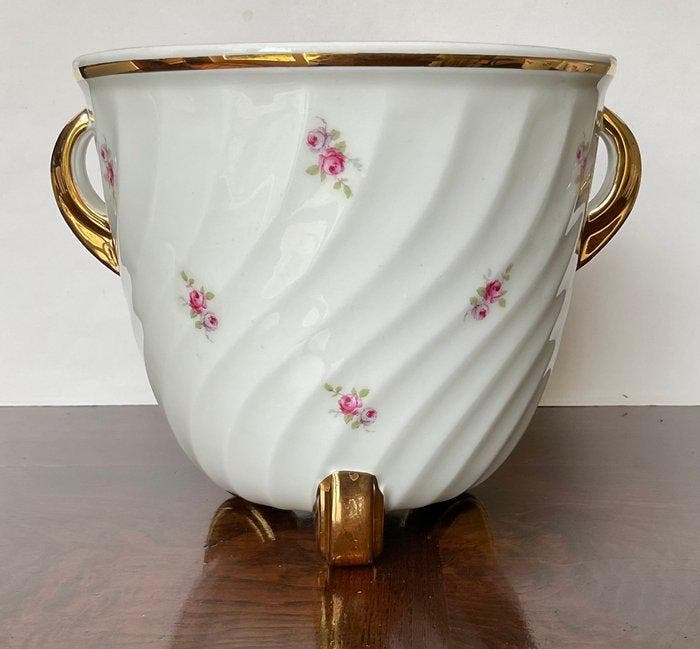 Freiberger Porzellan - Bloempot (3) - Porselein, Antiek en Kunst, Antiek | Glaswerk en Kristal