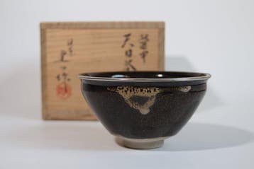 Kyo ware (Rakuto kiln) - Signed by Oketani Teiichi -