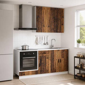 vidaXL Keukenblok PORTO 5 st Oud hout Bewerkt hout, Verzenden