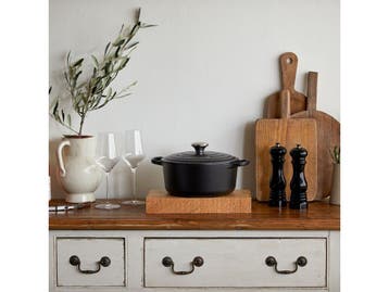Le Creuset Signature Braadpan - 4,2 l - 24 cm - Zwart, Verzenden, Zo goed als nieuw