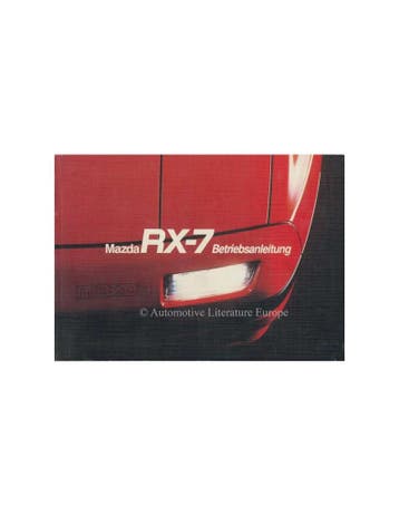 1985 MAZDA RX-7 INSTRUCTIEBOEKJE DUITS