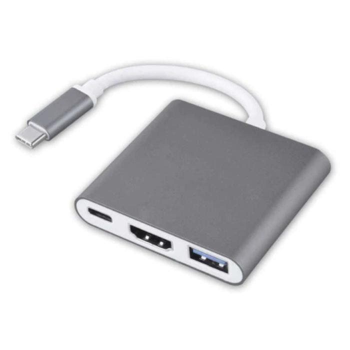 3 in 1 USB-C Hub - Compatibel met Macbook Pro / Air - USB, Computers en Software, Pc- en Netwerkkabels, Nieuw, Verzenden