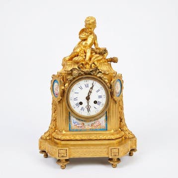 Tafelklok Lodewijk XVI-stijl - Verguld brons - 1850-1900 -