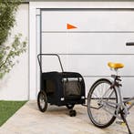 vidaXL Hondenfietstrailer oxford stof en ijzer zwart, Verzenden