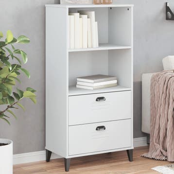 vidaXL Boekenkast VIKEN 60x35x123 cm bewerkt hout wit, Verzenden