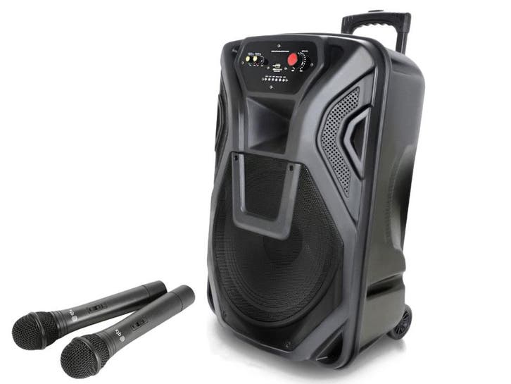 Qtx Busker-12 Bluetooth Speaker USB/SD/FM, 2 Draadloze, Audio, Tv en Foto, Luidsprekerboxen
