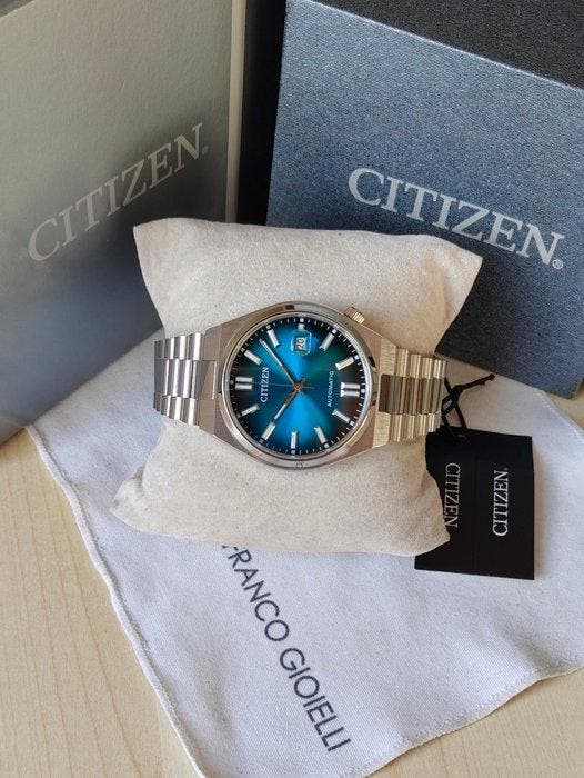 Citizen - Automatic Tsuyosa Blue - Sans prix de réserve -, Handtassen en Accessoires, Horloges | Heren