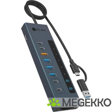 ICY BOX IB-HUB1742CR-C2PD USB 3.2 Gen 2 (3.1 Gen 2) Type-A +, Computers en Software, USB Sticks, Verzenden, Nieuw