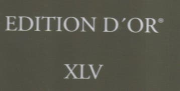 Extreem zeldzame literatuur: EDITION DOR, Vol. XLV