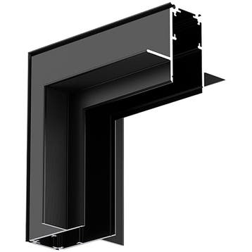 Hoekstuk voor 48V Magnetische Track Rails - Zwart Inbouw LED, Verzenden