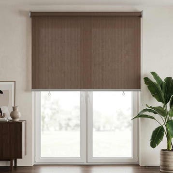 vidaXL Buitenrolgordijn 90% UV-blok Taupe 60 x 230 cm HDPE, Verzenden