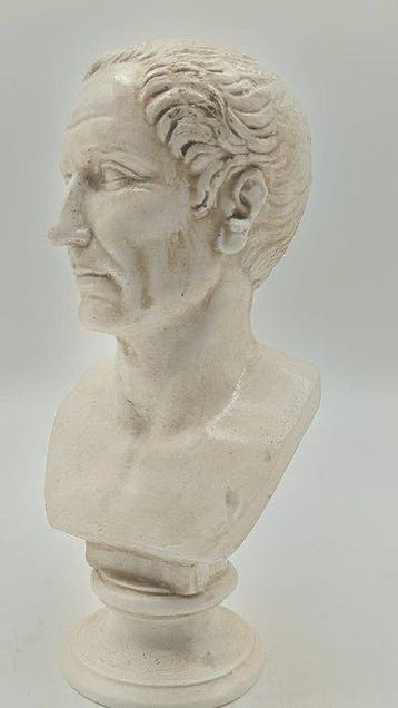sculptuur, Busto di Giulio Cesare - 30 cm - marmerpoeder