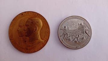 Italië. 2 Medaglie Torino 1898/1931 Ostensione della Sindone
