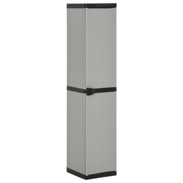 vidaXL Tuinkast met 3 schappen 34x40x168 cm grijs en zwart, Huis en Inrichting, Kasten | Overige, Verzenden, Nieuw
