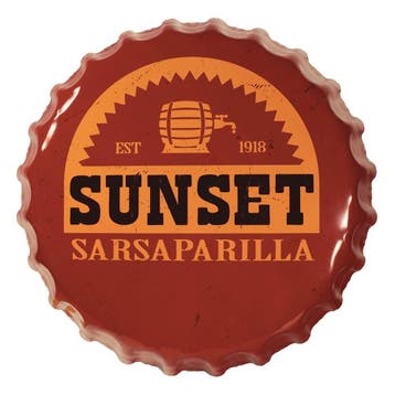Fallout Tin Sign Sunset Sarsaparilla Bottle Cap, Ophalen of Verzenden