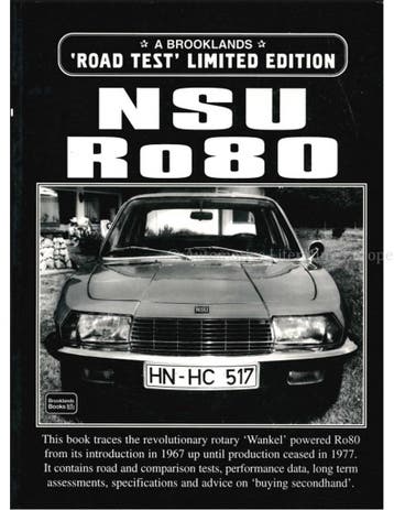 NSU RO 80 (BROOKLANDS ROAD TEST LIMITED EDITION), Ophalen of Verzenden