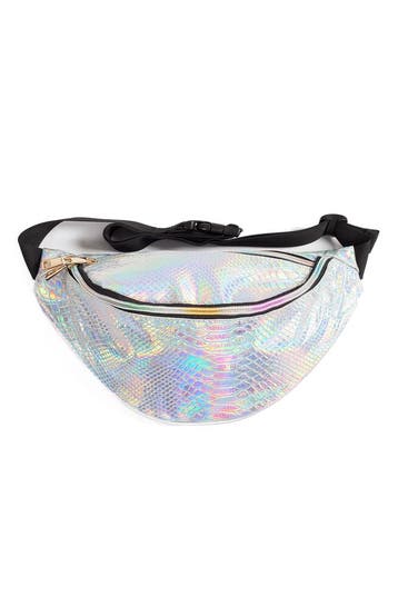 KIMU® Grote Holografische Zilver Heuptas Breed Slang Fanny P, Ophalen of Verzenden, Nieuw