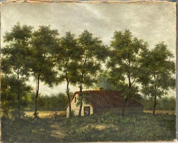 Franse school (XIX) - Le Refuge dans la foret (Vendu sans