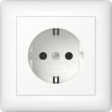 Gira Standard 55 Prise Schuko Blanc Pur Mat - 444027, Bricolage & Construction, Électricité & Câbles, Envoi