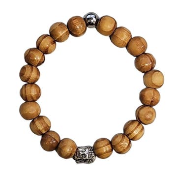 Fako Bijoux - Armband - Sandelhout - Buddha - 10 mm -, Handtassen en Accessoires, Armbanden, Verzenden, Nieuw