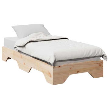 vidaXL Bedframe zonder matras stapelbaar 75x190 cm massief, Verzenden, Nieuw