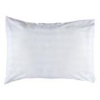 Kussensloop Wit 65x90+20cm Ingeweven Satijnbanden PC 50-50 -, Verzenden, Nieuw, Overige kleuren, Kussen