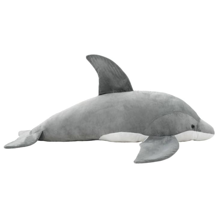 vidaXL Knuffel dolfijn pluche grijs, Kinderen en Baby's, Speelgoed | Knuffels en Pluche, Nieuw, Verzenden