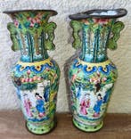 Vaas met dubbele oren - Koper, Emaille - China - Qianlong