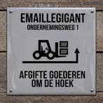 Emaille bord afgifte goederen om de hoek, Collections, Marques & Objets publicitaires, Verzenden