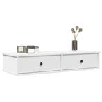 vidaXL Wandschap met lades 100x37,5x19 cm bewerkt hout wit, Verzenden