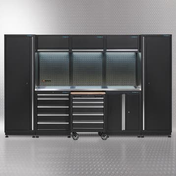 Datona Werkplaatsinrichting PREMIUM met RVS werkblad 325 cm, Doe-het-zelf en Bouw, Ophalen of Verzenden, Nieuw