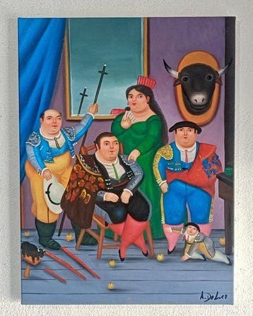 A. De Luca (1979) - Il salotto del torero da Botero
