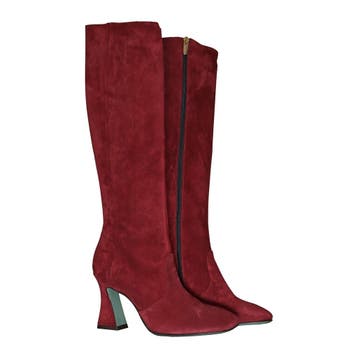 Paola Darcano • suede laarzen bordeaux • 40, Kleding | Dames, Verzenden, Nieuw, Paola D'arcano, Rood