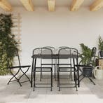 vidaXL 7-delige Tuinset metaalgaas antracietkleurig, Verzenden, Tuinset