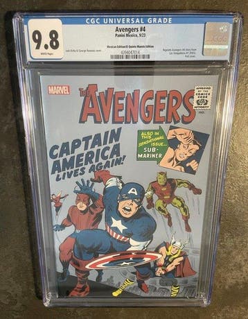 Marvel - Avengers #4 Vol. 1 [MX] CGC 9.8 NYCC Exclusive Foil, Nieuw