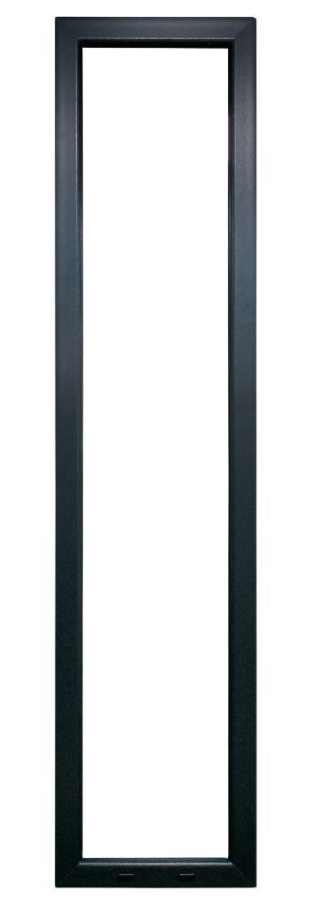 PVC raam in Vast profiel B.50 x H.215 Antraciet houtnerf., Doe-het-zelf en Bouw, Glas en Ramen, Dubbelglas, Nieuw, Gevelraam of Ruit