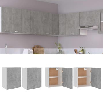 vidaXL Bovenkasten 2 st Lyon 50x31x60 cm bewerkt hout, Verzenden