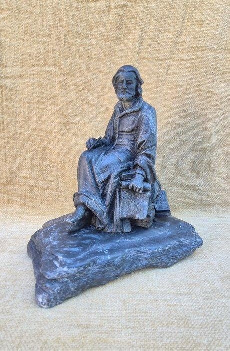 Beeld, GALILÉE - 23 cm - Zinklegering, Antiquités & Art, Antiquités | Céramique & Poterie