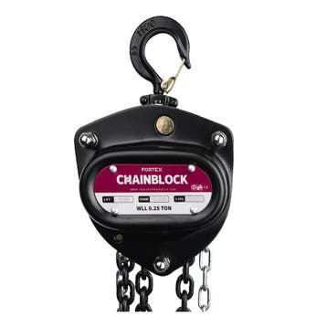 4× FORTEX Chain Block BASIC MKII 0.25 ton - 8 meter -, Verzenden, Nieuw
