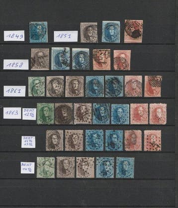 België 1849/1863 - Postzegels en series over de, Gestempeld
