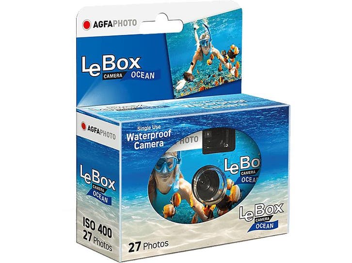 Agfaphoto -  Wegwerp Camera Lebox Ocean  - Blauw, Audio, Tv en Foto, Fotocamera's Analoog, Nieuw, Overige Merken, Verzenden