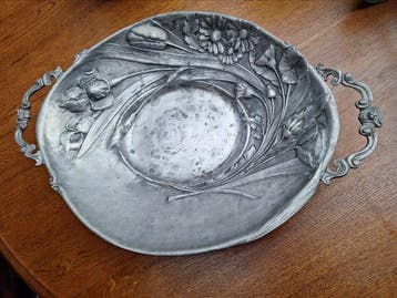 Tafelmiddenstuk - sierschaal - Tin - Art noveau, Antiek en Kunst